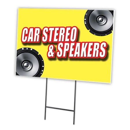 Signmission Car Stereo & Speakers Yard & Stake outdoor plastic coroplast window, C-1824 Car Stereo & Speakers C-1824 Car Stereo & Speakers